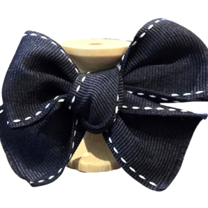 No 233 – Navy & White Saddle Stitch 38mm
