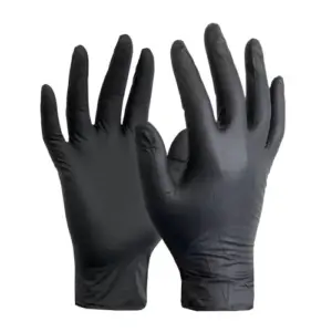 Black Nitrile Powder Free Gloves (Box of 100)