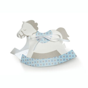 Blossoms Blue – Rocking Horse 120 x 35 x 90mm