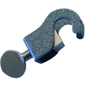 Hook bosshead, steel powder coated, with brass pressure block, opening to 13mm