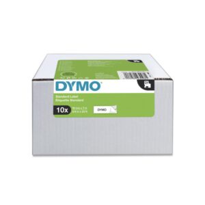 Dymo D1-Tape Big Pack, 10 Tapes, 19mm x 7m, Black on White