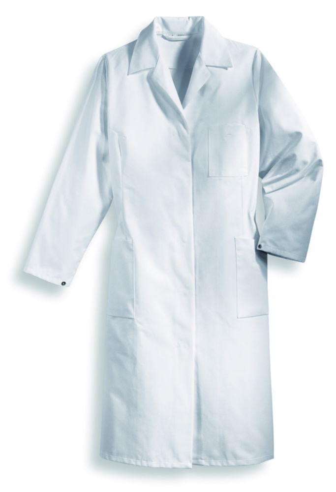 Uvex Ladies' Laboratory Coat, Size 52, White, 100% Cotton, 1/1 Arm Type (81509)