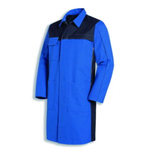 Uvex Men’s Laboratory Coat, Size 64/66, Corn Blue, 65% Cotton, 35% PE, 1/1 Arm, Type 16282