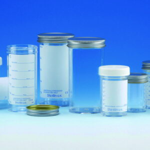 Sterilin Sample Container 60 ml, PS, Plastic Cap, without Label, Sterile, for In-Vitro Use, Pack of 300
