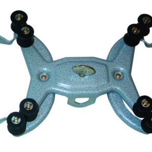 Burette roller clamp steel, powder coated, with bosshead, for 2 burettes