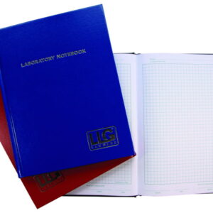 LLG Lab Notebook US Letter Format, 200 Pages, Lined Format with Red Waterproof and Chemical-Resistant Cover