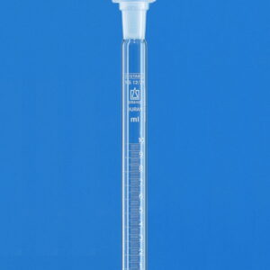 BRAND Graduated Test Tube 25 mL with PP Stopper Borosilicate 3.3 White Graduation 17×220 mm