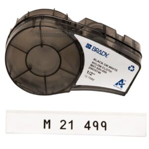 Brady High Performance Labels White Nylon Cloth B-499-M21 500-499, 12.70 mm x 4.8 m Roll