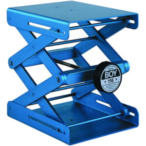 Rudolf Grauer Lab Jack Swiss Boy 105 Aluminium, Blue, Plate 80×75 mm Load 30 kg