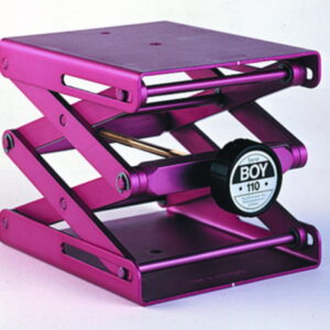 Rudolf Grauer Lab Jack Swiss Boy 110 Aluminium, Red, Plate 120×140 mm Load 50 kg