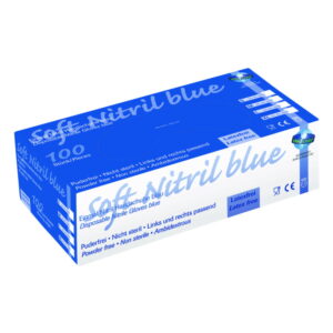 Unigloves Soft Nitrile Gloves Size L (8-9) “SOFT NITRIL BLUE ECO”, Blue, Non-Sterile, Powder-Free, Rolling Edges, Latex-Free, Pack of 100