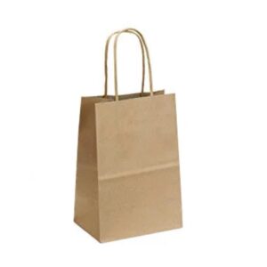Eco Bag – A4 Brown with Paper Twist Handle