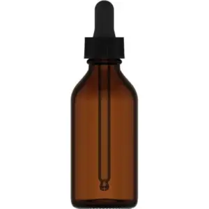 Dropper Bottles, Amber, Black Pipette Lids