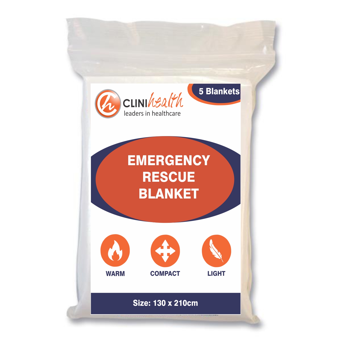 Emergency Rescue Blanket 130 x 210cm – Singles