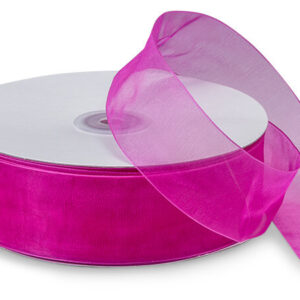 Cerise Organza Ribbon 20mm x 100m