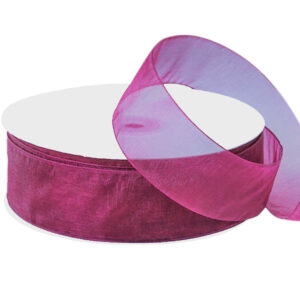 Fuscia Organza Ribbon 40mm x 100m