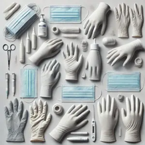 Gloves Polyclassic Soft, size L LDPE, hammered, 290mm, blue, pack of 100