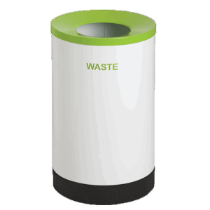 Single Round Recycle Bin With Laser Cut Wording