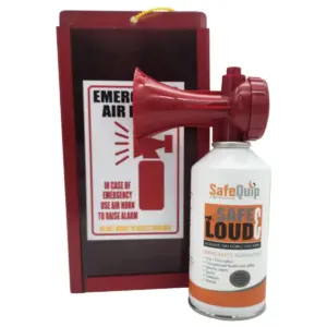 Safequip Air Horn – 135ml with Red Wall-Mountable Metal Case