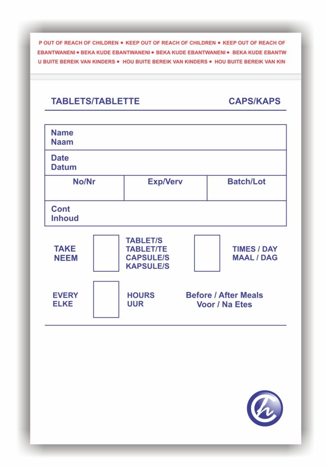 Tablet dispensing bags 1000s