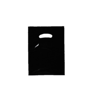 Black Plastic Carrier Bags (300+40x240mm)(500 Units)