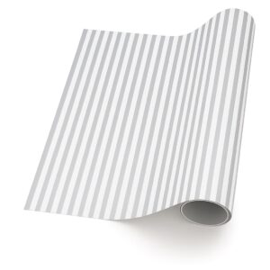 Thin Stripe – Silver on Pearl (50m x 50cm Roll)