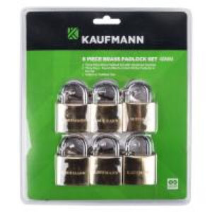 Kaufmann Brass Lock Set 6 Pc 50Mm