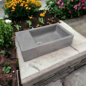 Charcoal Concrete Basin / Sink 420 X 240 X 115Mm High Quality Concrete