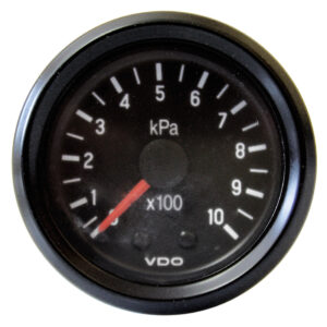 Vdo Pressure Gauge, 0 – 7 Bar, 52 Mm, Mech, Excl. Globe + Pipe