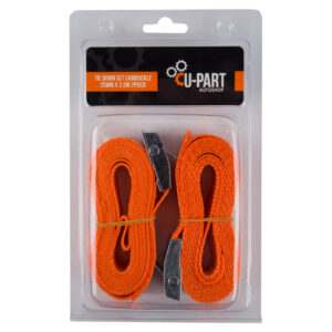U-Part Tie Down Set Cambuckle 25Mm 2.5M 2Pc