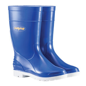 Wayne Gumboot Ladies Half L Wht/Blue F1671 Size 8