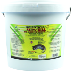 Supa-Kill Rat & Mouse Grain Poison Bait – 10Kg