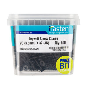 Ifasten Drywall Screw Coarse No6 3.5X32Mm 500 Pt +