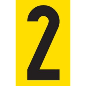 Adhesive Signs – No. 2 – Black-Yellow – 55 x 90mm – SIGNA55-2
