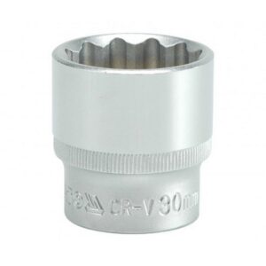 Bi-hex Socket – 12 Point – Chrome Vanadium – 1/2″ Connector – Standard Length – 30mm – YT-1291