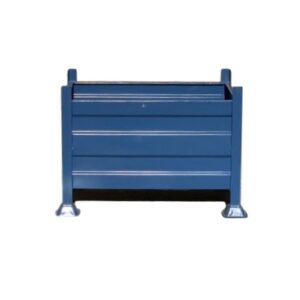 Stillage Bin – Stackable Steel Bin – Solid Side – Blue – 2000Kg – SB3330