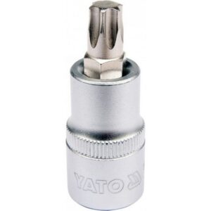Torx Bit Socket – Male – Chrome Vanadium – 1/2″ Connector – Standard Length – T50 x 50mm – YT-04316