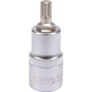 Spline Bit Socket – Chrome Vanadium – 1/2″ Connector – Standard Length – M8 x 50mm – YT-04342