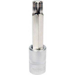 Spline Bit Socket – Chrome Vanadium – 1/2″ Connector – Long – M14 x 100mm – YT-04355