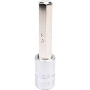 Hex Bit Socket – Chrome Vanadium – 1/2″ Connector – Long – HEX 14 x 100mm – YT-04397