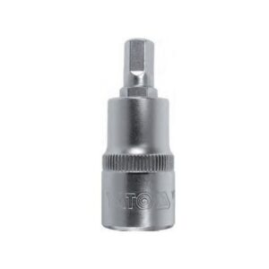 Hex Bit Socket – Chrome Vanadium – 1/2″ Connector – Standard Length – HEX 9 x 50mm – YT-76596