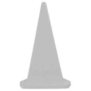 Safety Cone – Triangular – Hard Plastic – Parking Bollard – 100cm – White – MBOL1MW