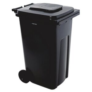 Wheelie Bin – 240L – Recycled Plastic – Black – Pack of 12 – Wheelie Bin 240LR-black