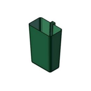 Refuse Bin – Pole Bin – Rectangular – Swivel – 50L – 39 x 22 x 59 cm – Green