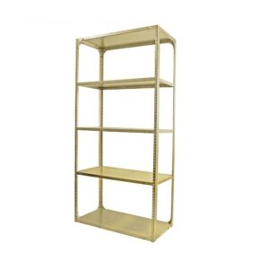 Bolted Shelving Steel Bay 5 Shelves – Uni-Angle – Five Shelf Kit – Painted – 274.3 x 91.4 x 76.2 cm