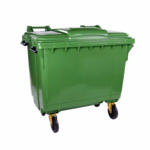 1100L Wheelie Bin – 4 Wheel – Bulk Bin – Plastic – Green