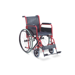 Wheelchair – Steel/PVC with Detachable Arm/Foot Rest