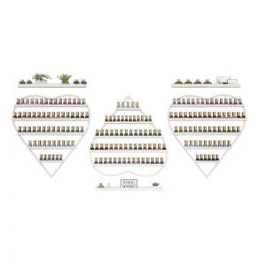 Love Nail Polish Display Set – 3pc – White