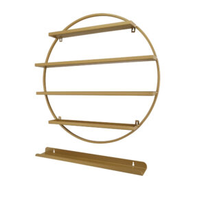 Diva Round Nail polish display Shelf – Gold