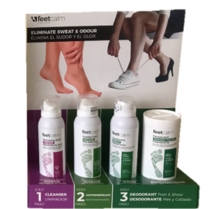 Feetcalm Display Stand – Odour Feet